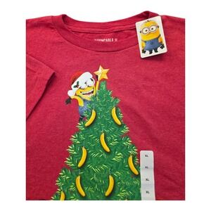 New Red Minion Despicable Me Christmas Tree Shirt Size Kids Extra Large